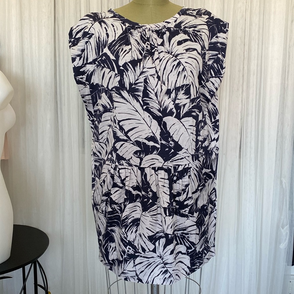 Weekend MaxMara short, boxy, summer, tropical leaves, dress/tunic! Size XS